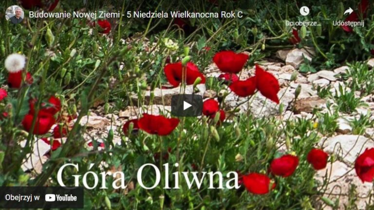Budowanie Nowej Ziemi – 5 Niedziela Wielkanocna Rok C